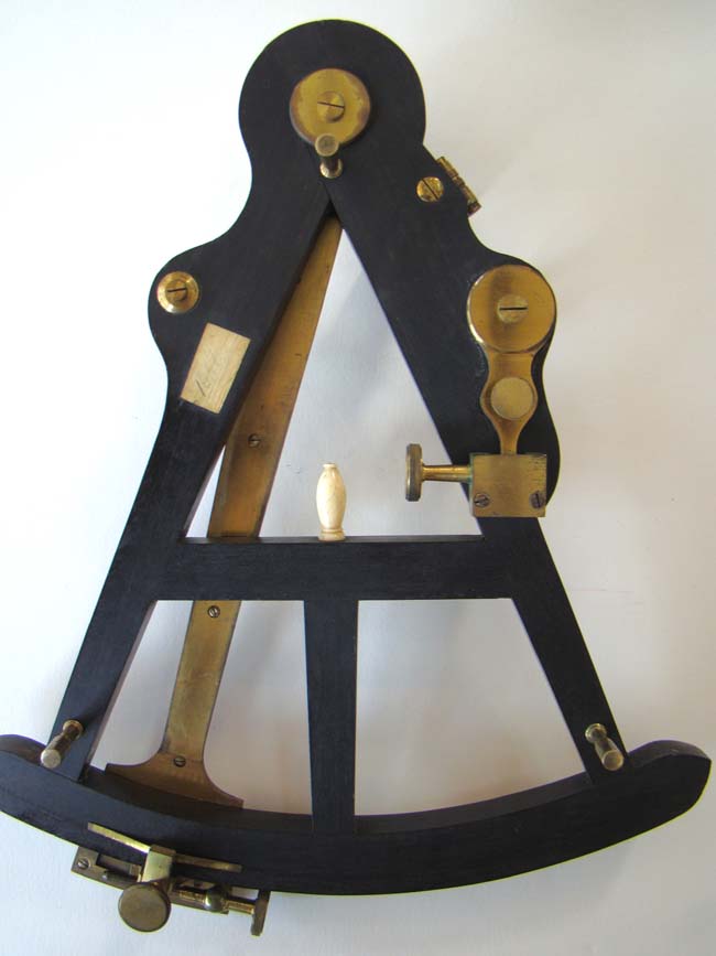 A near 'mint' condition antique Mariner's ebony framed Octant signed Spencer Browning & Co., circa 1852. — image 4